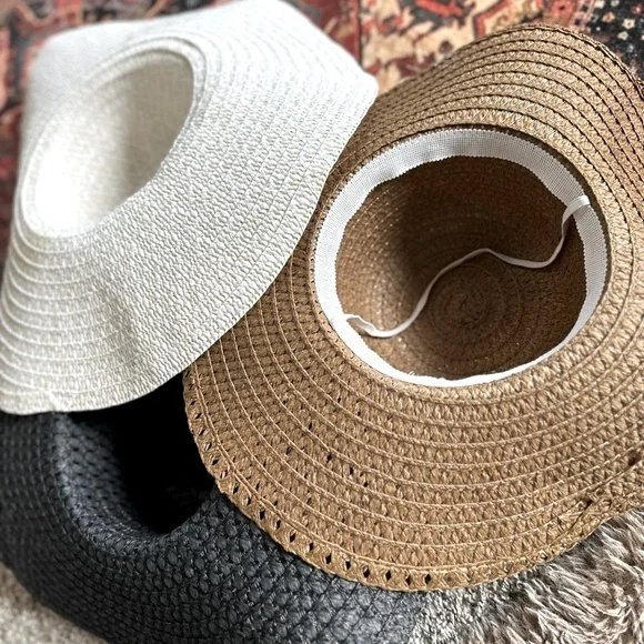 Straw Wide-Brim Floppy Hats - Picture 7 of 10